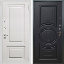 Входная дверь Аргус ЛЮКС 3К ПРО Элион мвр белый + Могадиш Черный софт