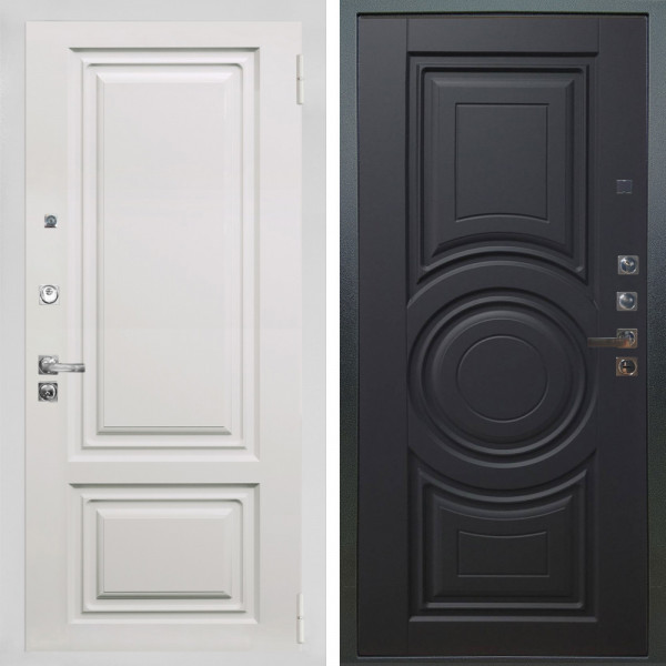 Входная дверь Аргус ЛЮКС 3К ПРО Элион мвр белый + Могадиш Черный софт