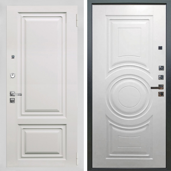 Входная дверь Аргус ЛЮКС 3К ПРО Элион мвр белый + Могадиш Софт милк