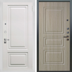 Входная дверь Аргус ЛЮКС 3К ПРО Элион мвр белый + Скиф Дуб филадельфия крем