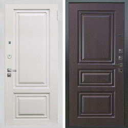 Входная дверь Аргус ЛЮКС 3К ПРО Элион мвр белый + Скиф Горький шоколад