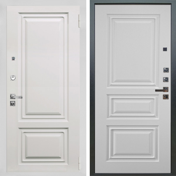 Входная дверь Аргус ЛЮКС 3К ПРО Элион мвр белый + Скиф Софт милк