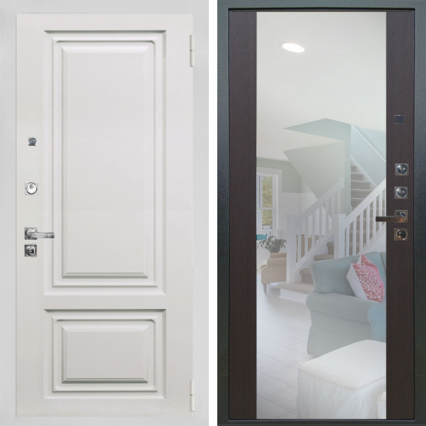 Входная дверь Аргус ЛЮКС 3К ПРО Элион мвр белый + Вояж Венге