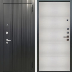 Входная дверь Аргус ЛЮКС 3К ПРО Фрейда Черный кварц + Агат Вельвет белый горизонт