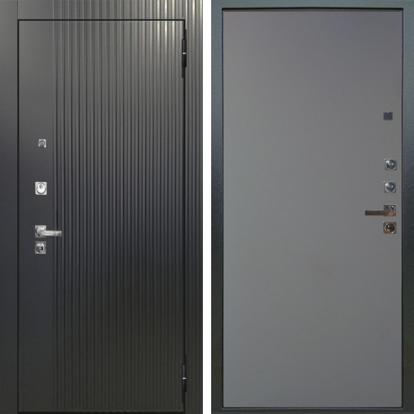 Входная дверь Аргус ЛЮКС 3К ПРО Фрейда Черный кварц + Элегант Силк маус