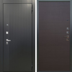 Входная дверь Аргус ЛЮКС 3К ПРО Фрейда Черный кварц + Элегант Венге горизонт