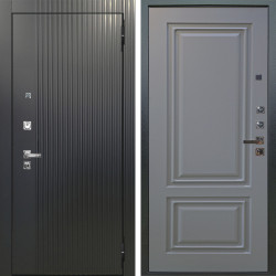 Входная дверь Аргус ЛЮКС 3К ПРО Фрейда Черный кварц + Элион Силк маус