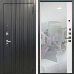 Входная дверь Аргус ЛЮКС 3К ПРО Фрейда Черный кварц + Магнум Софт милк