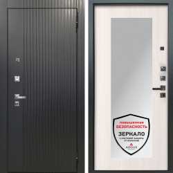 Входная дверь Аргус ЛЮКС 3К ПРО Фрейда Черный кварц + Милли Ларче светлый