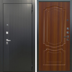 Входная дверь Аргус ЛЮКС 3К ПРО Фрейда Черный кварц + Мишель Дуб рустикальный