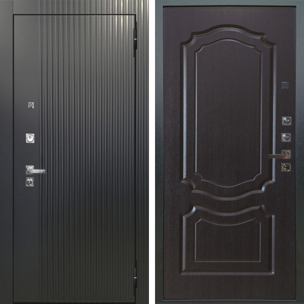 Входная дверь Аргус ЛЮКС 3К ПРО Фрейда Черный кварц + Мишель Венге