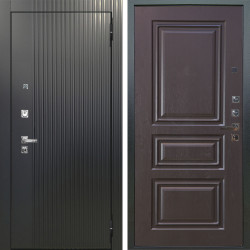 Входная дверь Аргус ЛЮКС 3К ПРО Фрейда Черный кварц + Скиф Горький шоколад