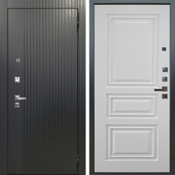 Входная дверь Аргус ЛЮКС 3К ПРО Фрейда Черный кварц + Скиф Софт милк