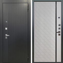 Входная дверь Аргус ЛЮКС 3К ПРО Фрейда Черный кварц + Тори Софт милк