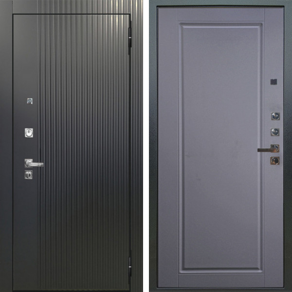 Входная дверь Аргус ЛЮКС 3К ПРО Фрейда Черный кварц + Тревор Силк маус