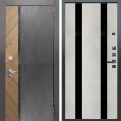 Входная дверь Аргус ЛЮКС 3К ПРО Фуриоса + Дуэт Белое дерево вставки Кензо