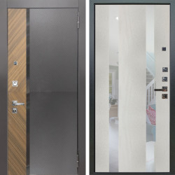 Входная дверь Аргус ЛЮКС 3К ПРО Фуриоса + Дуэт Белое дерево вставки Николь