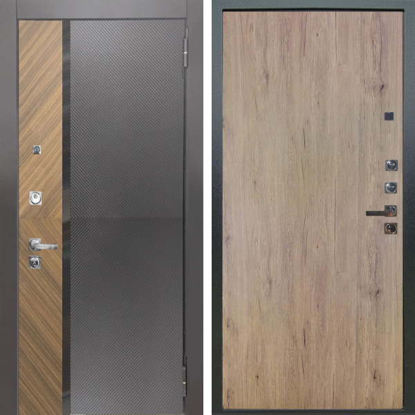 Входная дверь Аргус ЛЮКС 3К ПРО Фуриоса + Элегант Рустик соломенный