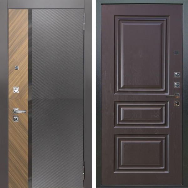 Входная дверь Аргус ЛЮКС 3К ПРО Фуриоса + Скиф Горький шоколад
