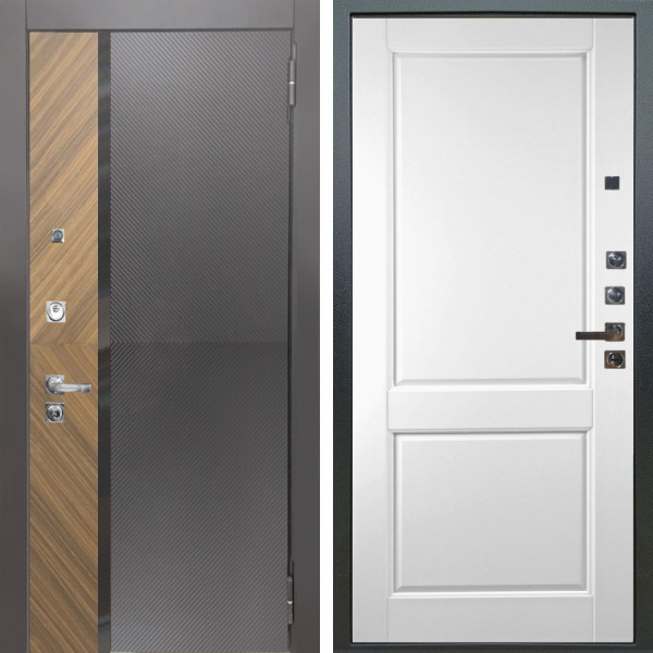 Входная дверь Аргус ЛЮКС 3К ПРО Фуриоса + Соренто Белая эмаль