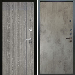 Входная дверь Аргус ЛЮКС 3К ПРО Гейджи Орех мраморный + Агат Светлый бетон