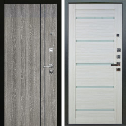 Входная дверь Аргус ЛЮКС 3К ПРО Гейджи Орех мраморный + Александра Белая лиственница