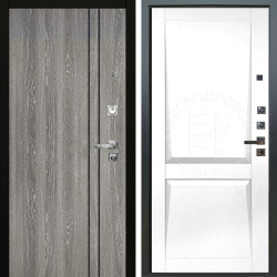 Входная дверь Аргус ЛЮКС 3К ПРО Гейджи Орех мраморный + Ариана Белая эмаль