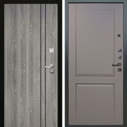 Входная дверь Аргус ЛЮКС 3К ПРО Гейджи Орех мраморный + Ариана Серая эмаль