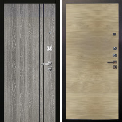 Входная дверь Аргус ЛЮКС 3К ПРО Гейджи Орех мраморный + Элегант Дорс светлый горизонт