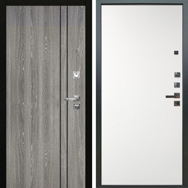 Входная дверь Аргус ЛЮКС 3К ПРО Гейджи Орех мраморный + Элегант Софт милк