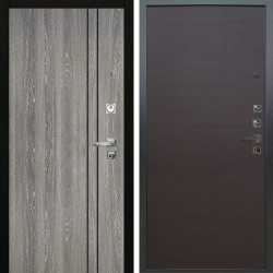 Входная дверь Аргус ЛЮКС 3К ПРО Гейджи Орех мраморный + Элегант Венге горизонт