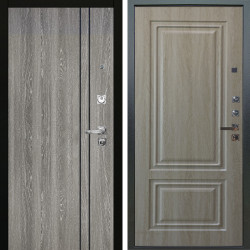 Входная дверь Аргус ЛЮКС 3К ПРО Гейджи Орех мраморный + Элион Дуб филадельфия крем