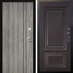 Входная дверь Аргус ЛЮКС 3К ПРО Гейджи Орех мраморный + Элион Горький шоколад