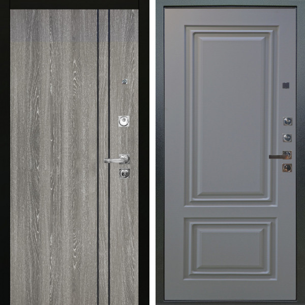 Входная дверь Аргус ЛЮКС 3К ПРО Гейджи Орех мраморный + Элион Силк маус