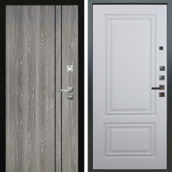 Входная дверь Аргус ЛЮКС 3К ПРО Гейджи Орех мраморный + Элион Софт милк