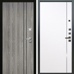 Входная дверь Аргус ЛЮКС 3К ПРО Гейджи Орех мраморный + Гауда Роял вуд белый