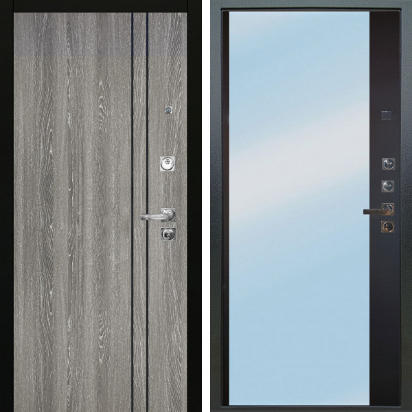 Входная дверь Аргус ЛЮКС 3К ПРО Гейджи Орех мраморный + Магнум Черный софт