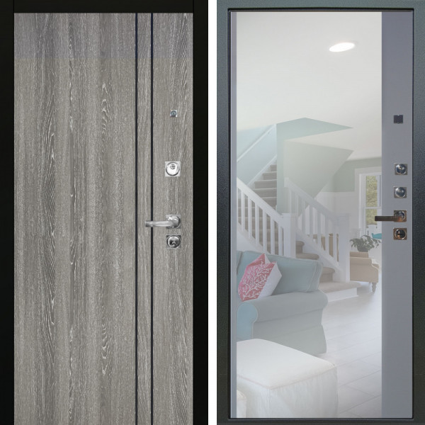 Входная дверь Аргус ЛЮКС 3К ПРО Гейджи Орех мраморный + Магнум Силк маус