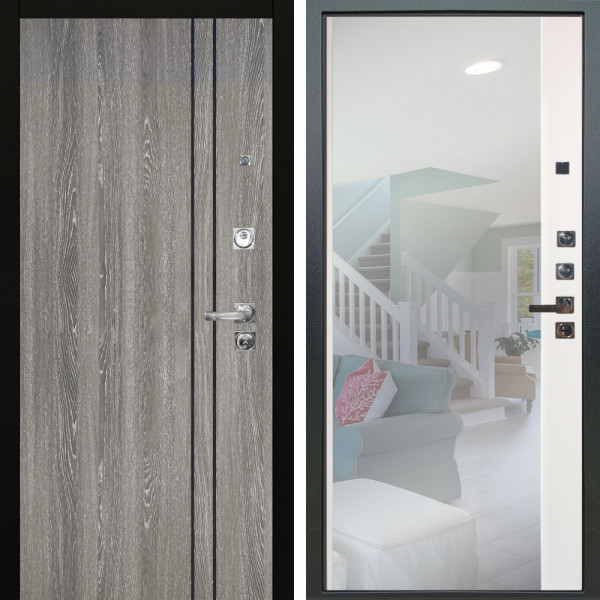 Входная дверь Аргус ЛЮКС 3К ПРО Гейджи Орех мраморный + Магнум Софт милк