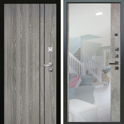 Входная дверь Аргус ЛЮКС 3К ПРО Гейджи Орех мраморный + Магнум Светлый бетон