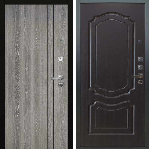 Входная дверь Аргус ЛЮКС 3К ПРО Гейджи Орех мраморный + Мишель Венге