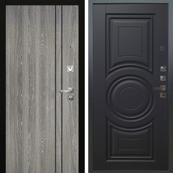 Входная дверь Аргус ЛЮКС 3К ПРО Гейджи Орех мраморный + Могадиш Черный софт