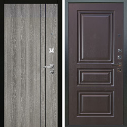 Входная дверь Аргус ЛЮКС 3К ПРО Гейджи Орех мраморный + Скиф Горький шоколад