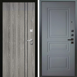 Входная дверь Аргус ЛЮКС 3К ПРО Гейджи Орех мраморный + Скиф Силк маус