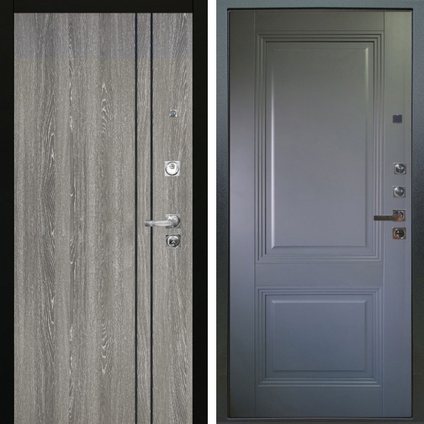 Входная дверь Аргус ЛЮКС 3К ПРО Гейджи Орех мраморный + Соло Антрацит