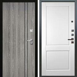 Входная дверь Аргус ЛЮКС 3К ПРО Гейджи Орех мраморный + Соренто Белая эмаль
