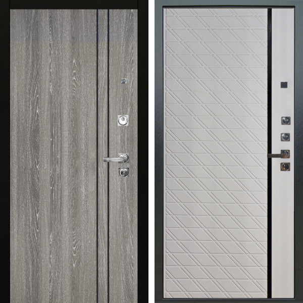 Входная дверь Аргус ЛЮКС 3К ПРО Гейджи Орех мраморный + Тори Софт милк