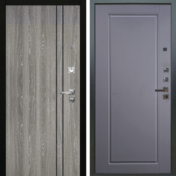 Входная дверь Аргус ЛЮКС 3К ПРО Гейджи Орех мраморный + Тревор Силк маус