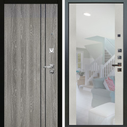 Входная дверь Аргус ЛЮКС 3К ПРО Гейджи Орех мраморный + Вояж Белое дерево