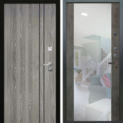 Входная дверь Аргус ЛЮКС 3К ПРО Гейджи Орех мраморный + Вояж Светлый бетон